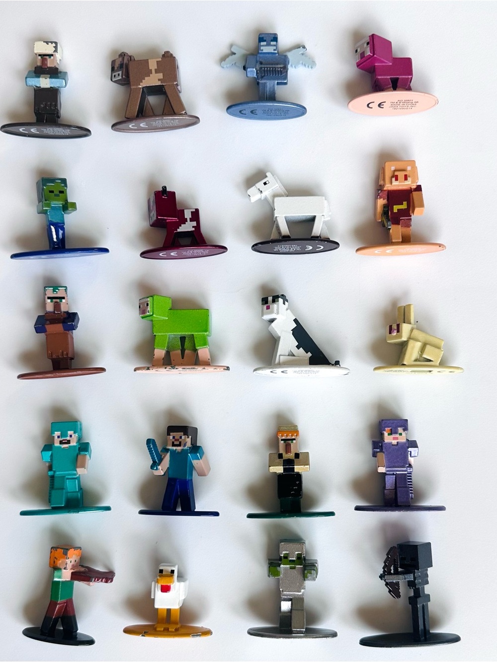 20 Minecraft Metal Figures - Nano Metalfigs Set